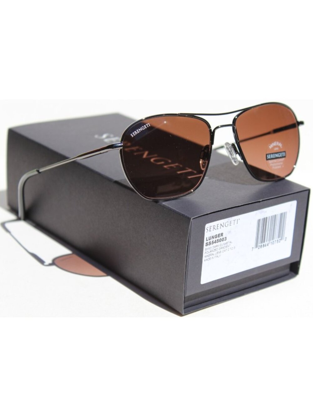 SERENGETI Lunger POLARIZED Sunglasses Gunmetal/Mineral Gradient NEW SS545003